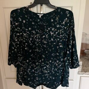 Sonoma Floral Blouse - Dark Green
